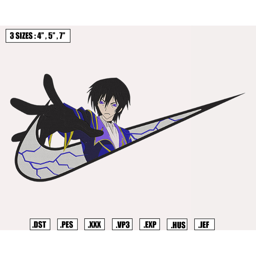 Lelouch Lamperouge x Nike Embroidery Designs File, Anime Code Geass Machine Embroidery Designs, Digital Download.png