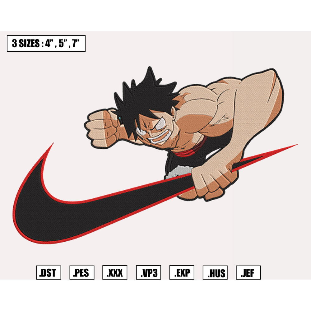 Luffy Attack Embroidery Designs File, Nike Machine Embroidery Designs, Machine Embroidery Design File, Digital Download.png