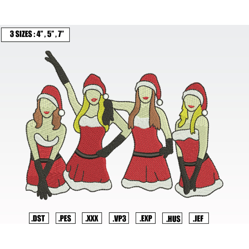 Merry Fetchmas Mean Girls Embroidery Designs, Christmas Embroidery Files, Machine Embroidery Pattern.png