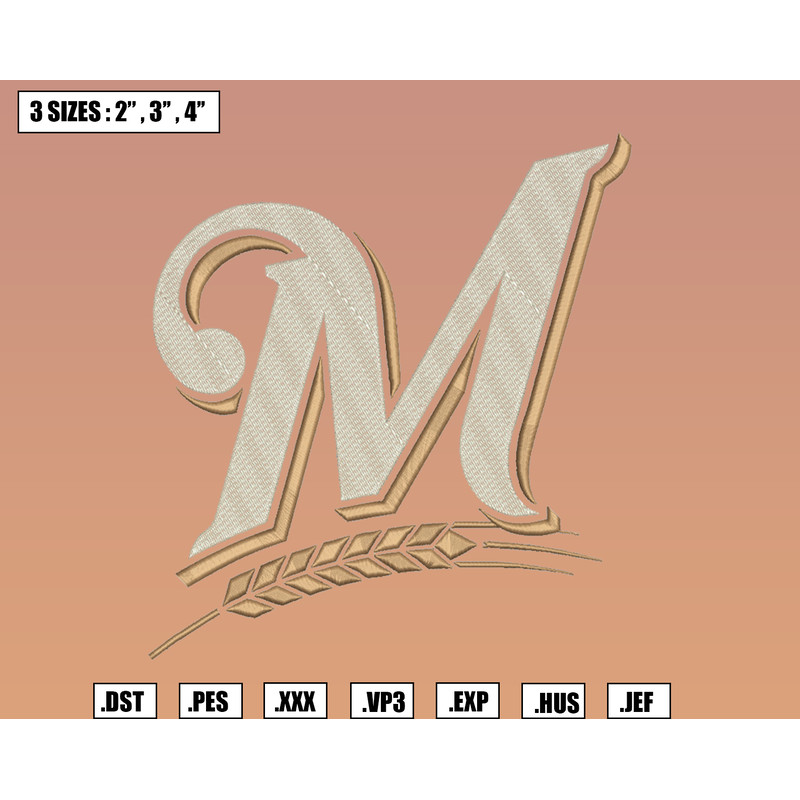 Milwaukee Brewers Embroidery Designs, MLB Logo Embroidery Files, Machine Embroidery Design File, Digital Download.png