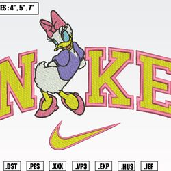 nike daisy duck embroidery designs, machine embroidery files, disney embroidery files345