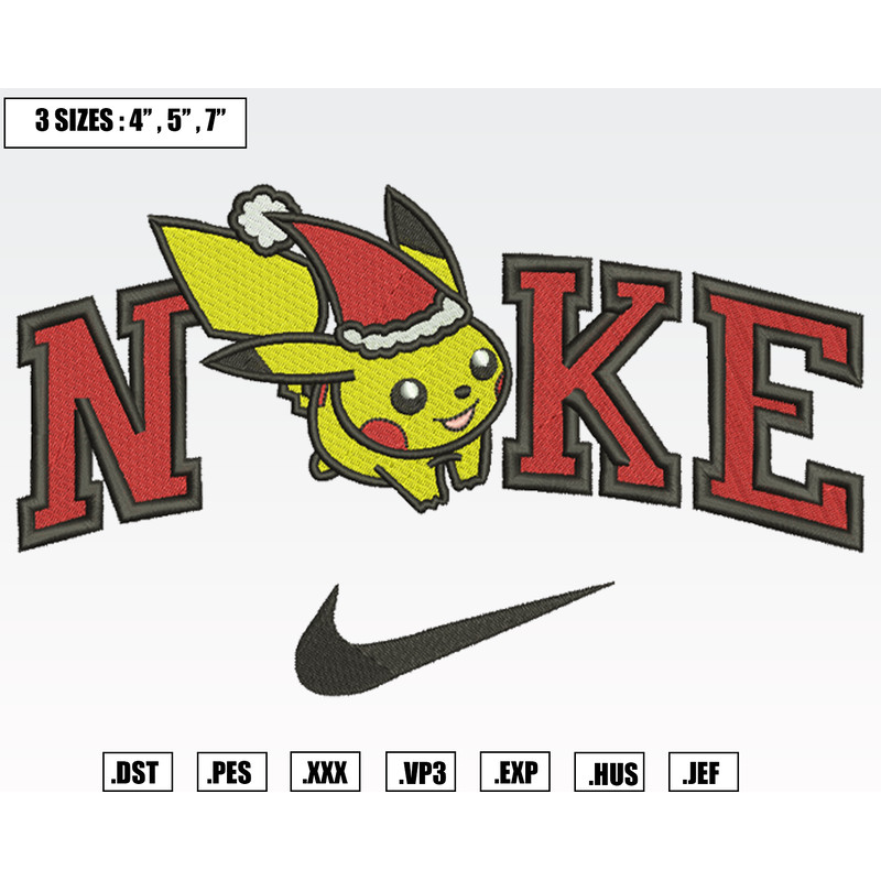Nike Pikachu Embroidery File, Christmas Embroidery Designs, Machine Embroidery Design Filels.png