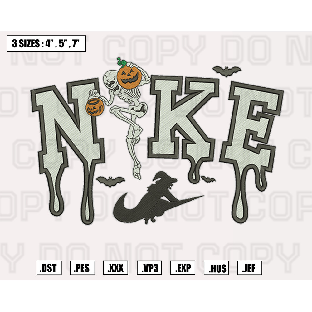 Nike Skeleton PumpkinsEmbroidery, Halloween Embroidery Files, Instant Download.png