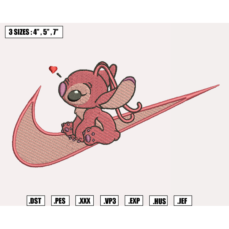 Nike Stitch Embroidery Embroidery Design, Lilo And Stitch Embroidery Machine Designs, Machine Embroidery Design File. 1.png