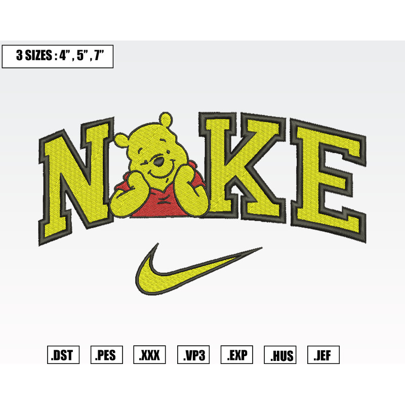 Nike Winnie The Pooh Embroidery Designs, Machine Embroidery Files, Nike Logo Embroidery Files.png