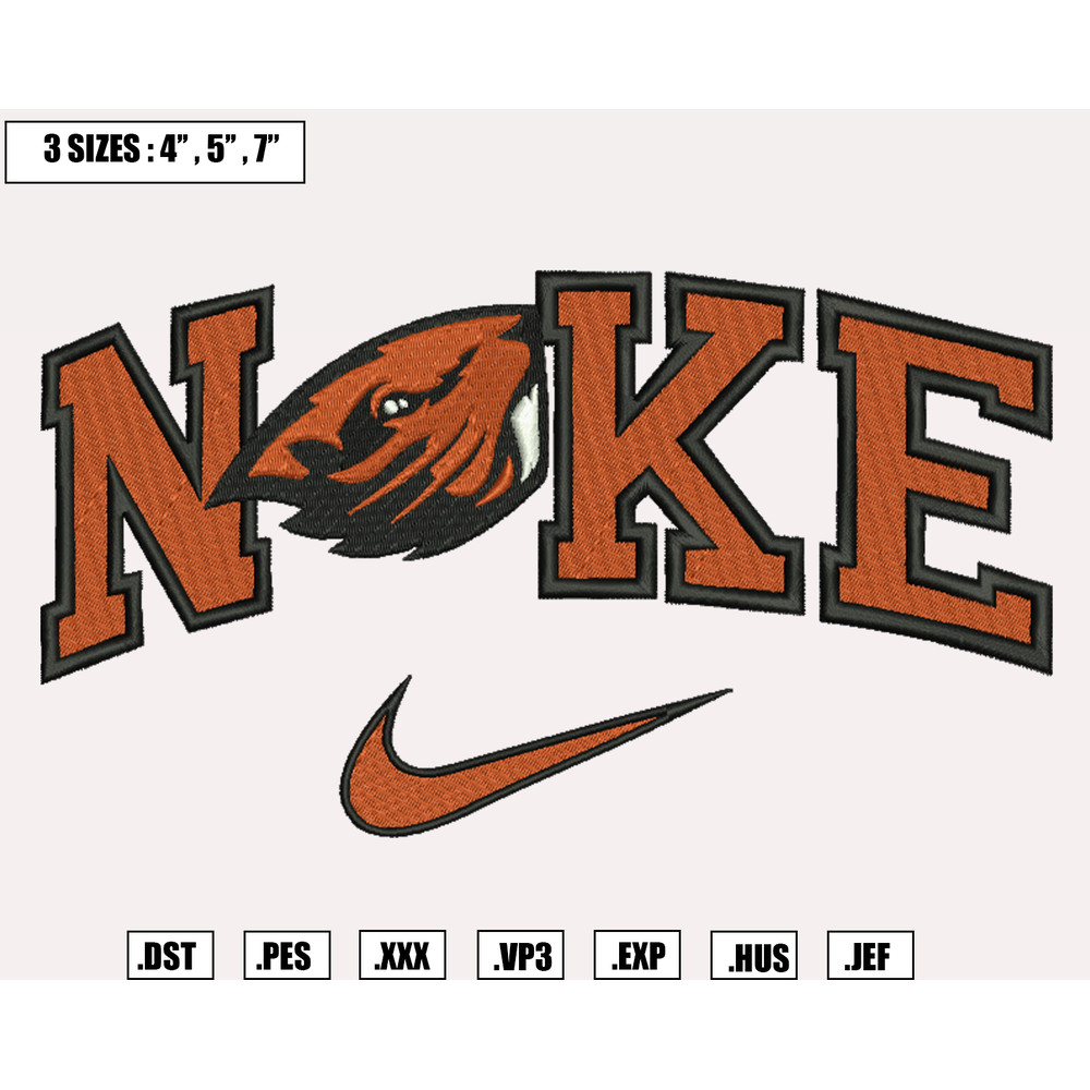 Nike x Oregon State Beavers Embroidery Designs, Machine Embroidery Files, NCAA Embroidery Files.png