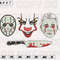 Retro Halloween Horror Embroidery Designs, Horror Killers Characters Digital Embroidery Machine Design Files.png