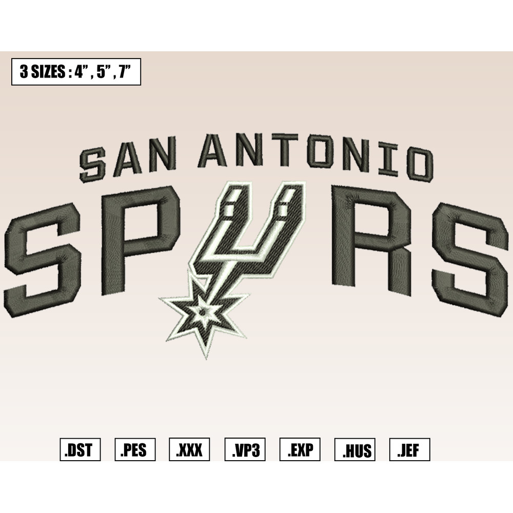 San Antonio Spurs Embroidery Designs, NBA Logo Embroidery Files, Southwest, Machine Embroidery Design File.png