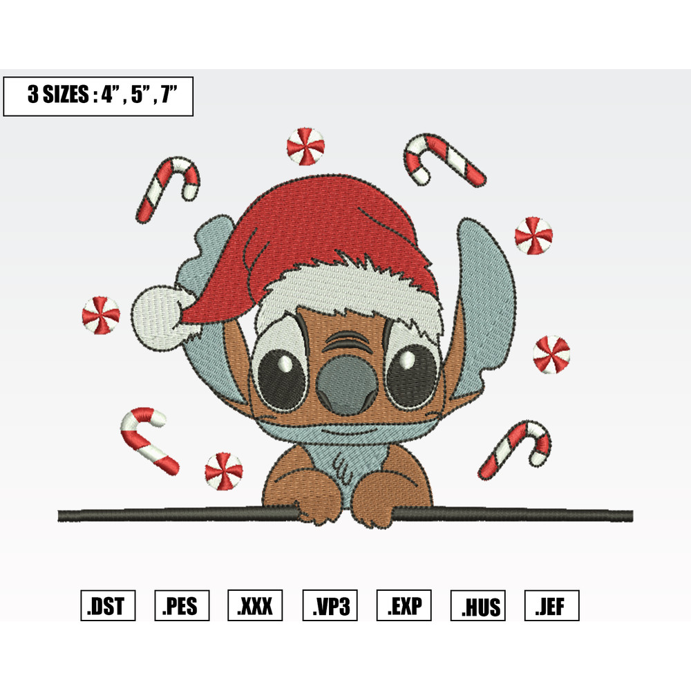 Stitch Christmas Embroidery Designs, Christmas Embroidery Files, Machine Embroidery Pattern.png
