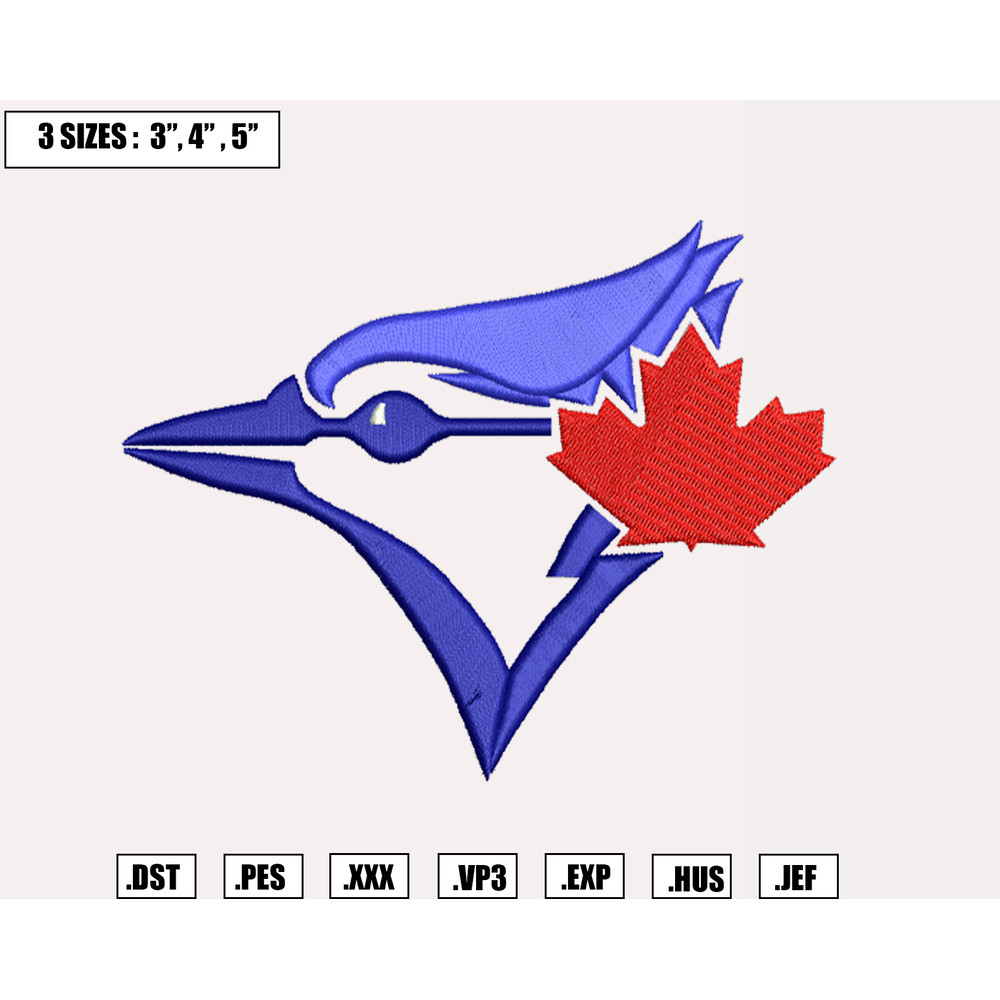 Toronto Blue Jays Embroidery Designs, MLB Logo Embroidery Files, Machine Embroidery Design File, Digital Download.png
