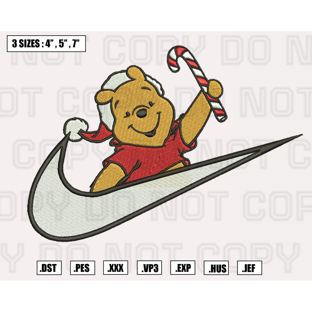 Winnie the Pooh Christmas Embroidery Designs, Machine Embroidery Files, Christmas Embroidery Files.png