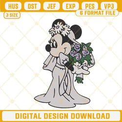 minnie mouse bride haunted mansion embroidery designs, disney minnie halloween embroidery pattern files.jpg