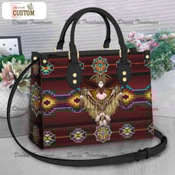 native american eagle leather bag, crossbody bag, woman shoulder bag, gift for girlfriend, leather bag, bag gift, gift f