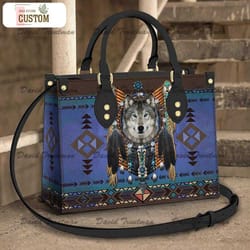 native american style wolf leather bag, crossbody bag, woman shoulder bag, gift for girlfriend, leather bag, bag gift, g