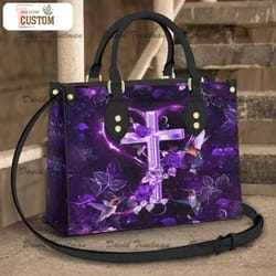 purple hummingbird leather bag, crossbody bag, woman shoulder bag, gift for girlfriend, leather bag, bag gift, gift for