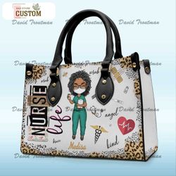 you are my heroes nurse personalized custom leather handbag appreciation, thank you gift, nurse life, doctor life.jpg