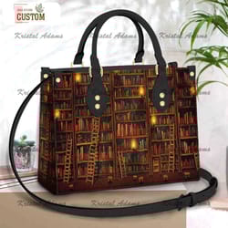 book bookshelf leather bag, crossbody bag, woman shoulder bag, gift for girlfriend, leather bag, bag gift, gift for moth