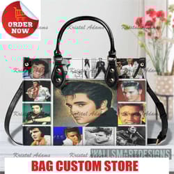 elvis presley leather handbag, leather bag,travel handbag,teacher hand 3.jpg