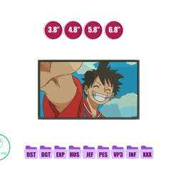 luffy smile anime embroidery design, anime embroidery designs 211