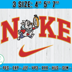 nike alice in wonderland embroidery, disney characters embroidery file