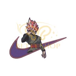goku black super saiyan rose embroidery design file