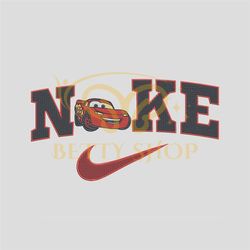 lightning mcqueen nike embroidery design, logo embroidery, nike design