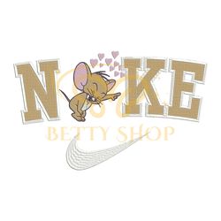 nike x jerry and tom embroidered design, inspired brand embroidered design png