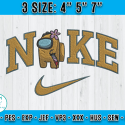 nike x among us embroidery, cartoon embroidery, embroidery machine file