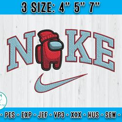 nike x red among us embroidery, nike x embroidery, embroidery pattern