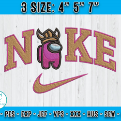 nike x brown among us embroidery, nike embroidery, embroidery file