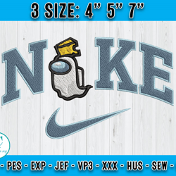 nike x cartoon embroidery, among us embroidery, embroidery machine file