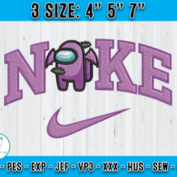 nike x among us embroidery, logo fashion embroidery, embroidery pattern
