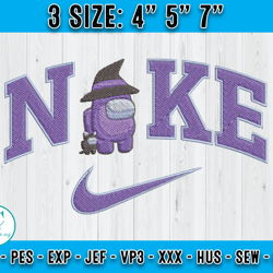 purple among us embroidery, nike x among us embroidery, embroidery machine file