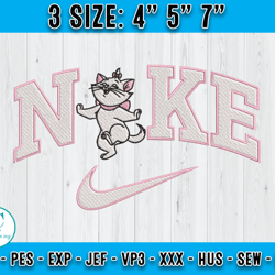 nike x the aristocats embroidery, nike disney embroidery, embroidery machine