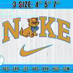 nike x toulouse embroidery, the aristocats embroidery, cartoon inspired embroidery
