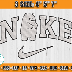 nike x baby ice bear embroidery, nike cartoon embroidery, embroidery pattern