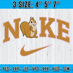 nike dale embroidery, bambi cartoon embroidery, disney embroidery machine
