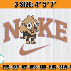 nike x missy embroidery, bluey character embroidery, anime embroidery design