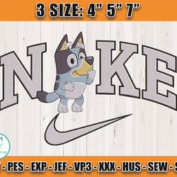 nike x bluey embroidery embroidery, nike cartoon embroidery, embroidery design