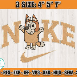 nike x bingo embroidery, bluey character embroidery, embroidery design file