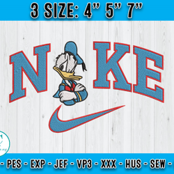 nike x donal embroidery, donald duck embroidery, disney character embroidery
