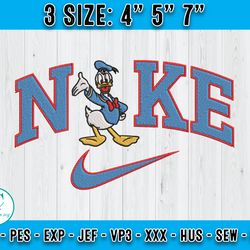 nike x donal embroidery, donald duck cartoon embroidery design