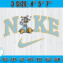 nike x donald duck embroidery, disney character embroidery, embroidery pattern