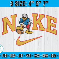 funny donald duck embroidery, nike donald embroidery, disney character embroidery