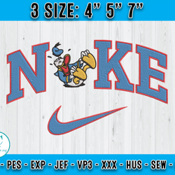 nike x donald duck embroidery, donald duck cartoon embroidery