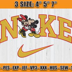nike x mickey embroidery, mickey mouse embroidery, cartoon character embroidery