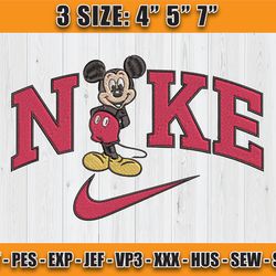 nike x mickey embroidery, mickey character embroidery, embroidery machine