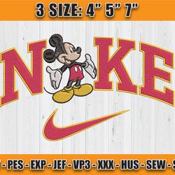 nike x cute mickey embroidery, nike disney embroidery, embroidery desing file