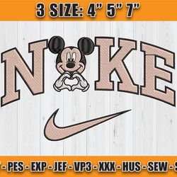 nike xmickey, cartoon nike embroidery, machine embroidery pattern