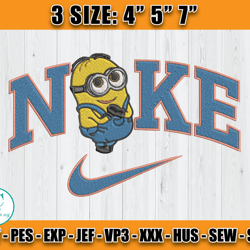 cute dave embroidery, minions embroidery, nike disney embroidery